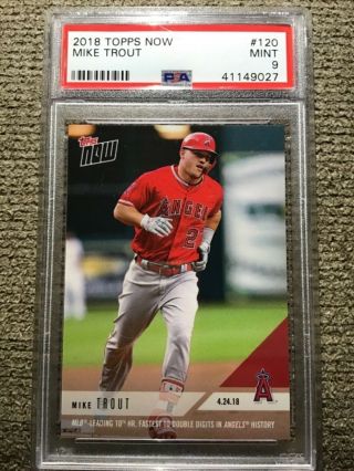 2018 Topps Now Mike Trout 120 Psa 9