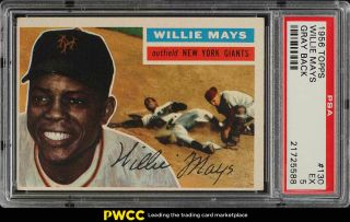 1956 Topps Willie Mays 130 Psa 5 Ex (pwcc)
