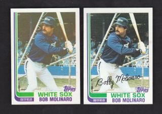 1982 Topps Pure True Blackless 363 Bob Molinaro White Sox Ultra Scarce C Sheet