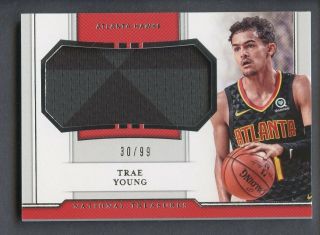 2018 - 19 National Treasures Trae Young Hawks Rc Rookie Patch 30/99