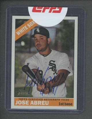 2015 Topps Heritage Real One Jose Abreu Signed Auto Chicago White Sox