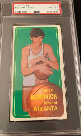 1970 - 71 Topps Basketball 123 Pete Maravich Rc Psa - 4 Vg - Ex “honus Abe Cards”