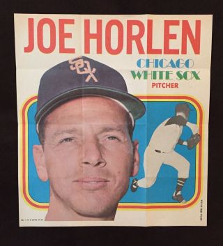 1970 Topps Baseball Poster Insert 1 Joe Horlen Nm/mt