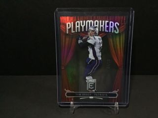 Tom Brady 2019 Panini Elite Playmakers Gold Parallel 4/10 Card Pm - 1