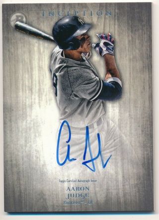 Aaron Judge 2014 Bowman Inception Rc Rookie On Card Autograph Yankees Auto Sp B