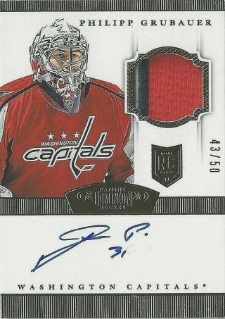 2013 - 14 Dominion Gold Rookie Patch Auto Card Of Philipp Grubauer 43/50 (13 - 14)