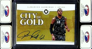 2018 - 19 Opulence Basketball City Of Gold Lamacus Aldridge Auto 13/25 Spurs [kh]