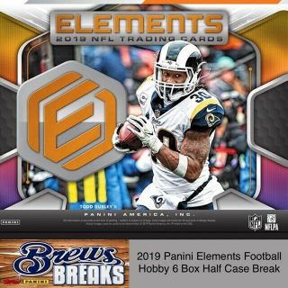 Baltimore Ravens 2019 Panini Elements Football 6 Box Half Case Break 1
