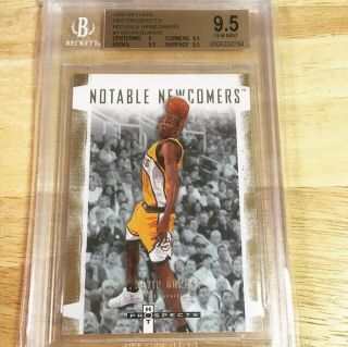 2007 - 08 Fleer Hot Prospects Notable Newcomers 1 Kevin Durant Rc Bgs 9.  5 Rookie