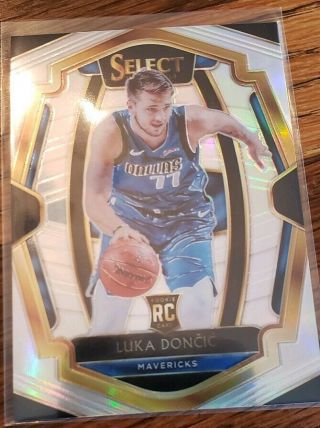 2018 - 19 Panini Select Luka Doncic Silver Die - Cut Prizm Rc Roy