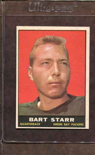 1961 Topps Football 30 Bart Starr Ex - Mt Hof Green Bay Packers