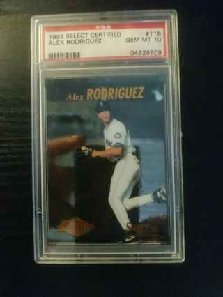 1995 Select Certified 118 Alex Rodriguez Mirror Gold Rookie Psa 10