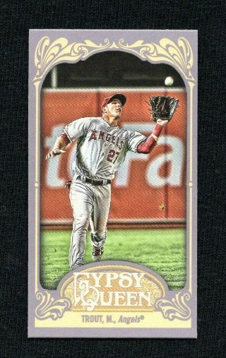 Mike Trout 2012 Topps Gypsy Queen Mini Straight Cut Back