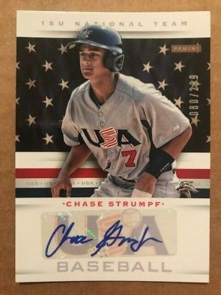 Chase Strumpf 2013 Panini Usa Baseball Certified Auto 80/299 Autograph Cubs