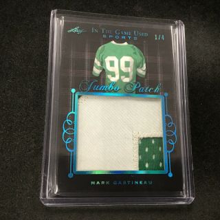 Mark Gastineau 2019 Leaf In The Game Sports Jumbo Number Patch Relic 1/4 Jk