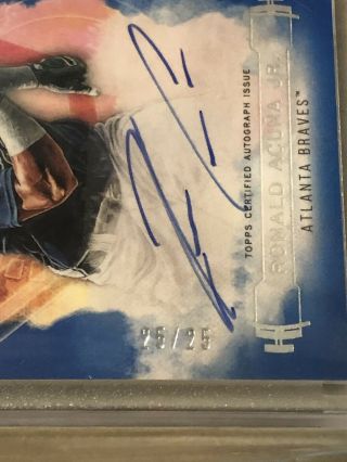 Braves Ronald Acuna Jr.  2019 Topps Inception Blue On Card Auto 25/25 SSP  2