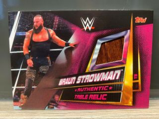 Wwe Slam Attax Universe Braun Strowman Table Relic Card Topps Mat Relic