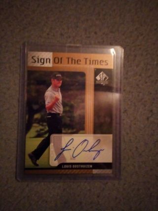 Louis Oosthuizen 2012 Ud Sp Authentic Golf Sign Of The Times Signature Auto Sott