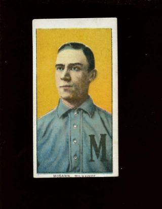 1910 T206 Sweet Caporal 350 Baseball Card Mcgann Milwaukee Ex,