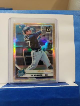 2019 Donruss Optic Ty France Rookie Card We The People Parallel Refractor /76 2