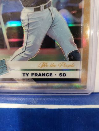 2019 Donruss Optic Ty France Rookie Card We The People Parallel Refractor /76 3