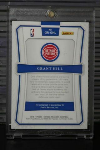 2018 - 19 National Treasures Grant Hill NBA Greats Auto Autograph 54/99 BB 2