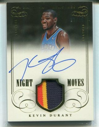 2013 - 14 National Treasures Kevin Durant Night Moves Patch Auto Autograph 15/25