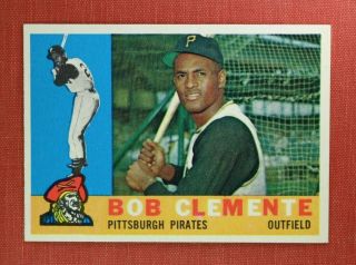 ∎ 1960 Topps Baseball Card Roberto Clemente 326 Near -