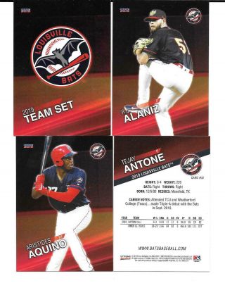 2019 Louisville Bats Complete Team Set - Aristides Aquino - Cincinnati Reds