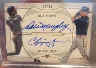 Chipper Jones Dale Murphy Dual Auto 12/35 2019 Topps Definitive Braves