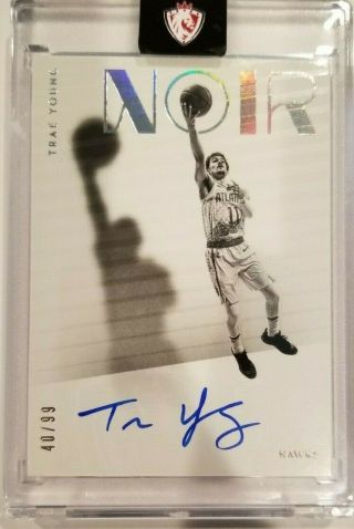 2018 - 19 Noir - - Trae Young - - On - Card Auto - - 40/99 Rc Shadow Sigs - -