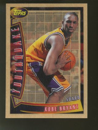 1996 - 97 Topps Youthquake Wood Yq15 Kobe Bryant Lakers Rc Rookie