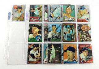 1996 Topps Finest Mickey Mantle Commemorative Reprint Set (19)
