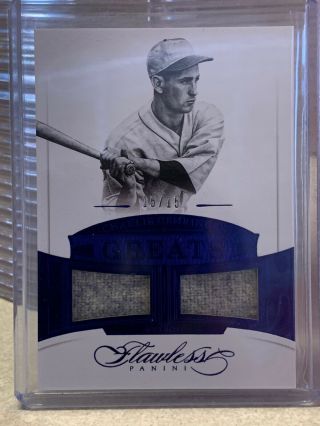 2017 Flawless Charlie Gehringer Greats Game Jersey 15/15 Blue Detroit