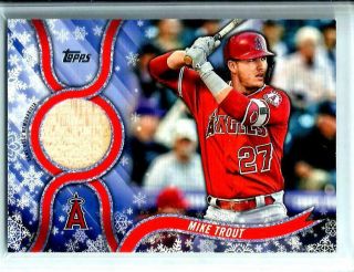 Mike Trout 2018 Topps Holiday Mega Bat Relic R - Mtr Los Angeles Angels