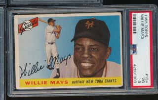 1955 Topps 194 Willie Mays Psa 3 Vg 42001900 San Francisco Giants