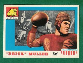 1955 Topps Football All - American 22 Brick Muller - Cal