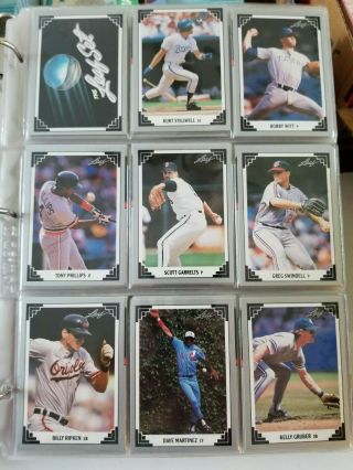 1991 Leaf Series I & Ii Baseball Set - In Sheets And Binder