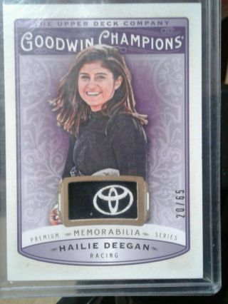2019 Goodwin Champions Hailie Deegan Ssp 20/65 Premium Memorabilia
