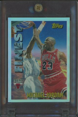 1996 - 97 Topps Finest Refractor Michael Jordan Chicago Bulls Hof