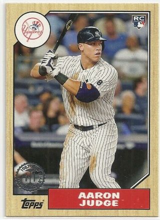 2017 Topps Series 1 - Aaron Judge " 1987 30th Anniversary " Rookie Sp Rc 87 - 177