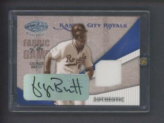 2004 Leaf Certified Fabrics Of The Game Auto George Brett Autograph Jersey 7/10