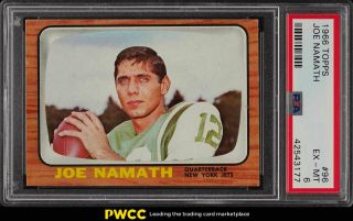 1966 Topps Football Joe Namath 96 Psa 6 Exmt (pwcc)