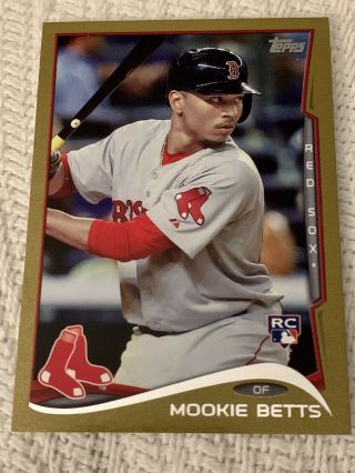 2014 Topps Update Mookie Betts Gold Rookie Card Us - 26 /2014 Boston Red Sox