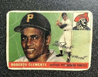 1955 Topps Roberto Clemente Rookie Card,  Pirates,  Ungraded