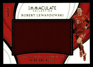 2018 - 19 Immaculate Standard Robert Lewandowski Match Worn Jersey 31/99 Bayern