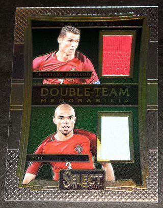 2016 - 17 Select Cristiano Ronaldo Pepe Double Team Patch Portugal Dt - Rpe
