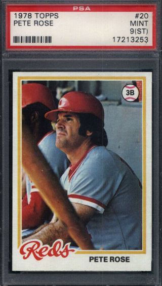 1978 Topps 20 Pete Rose Reds Psa 9 (st) 698485