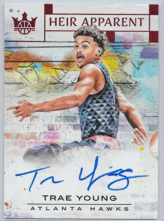 Trae Young 2018 - 19 Court Kings Heir Apparent Rookie Autograph Auto Ruby /99 Rc
