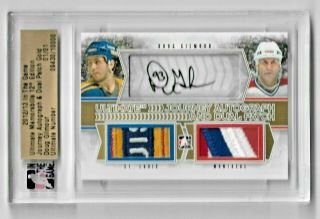 2012 - 13 In The Game Ultimate Journey Autograph Dual Patch Gold Doug Gilmour 1/1